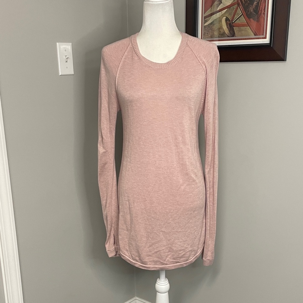 Women's‎ Lululemon Hello Aloe Pullover Long Sleeve Sweater Pink Medium 6/8 - Picture 3 of 11